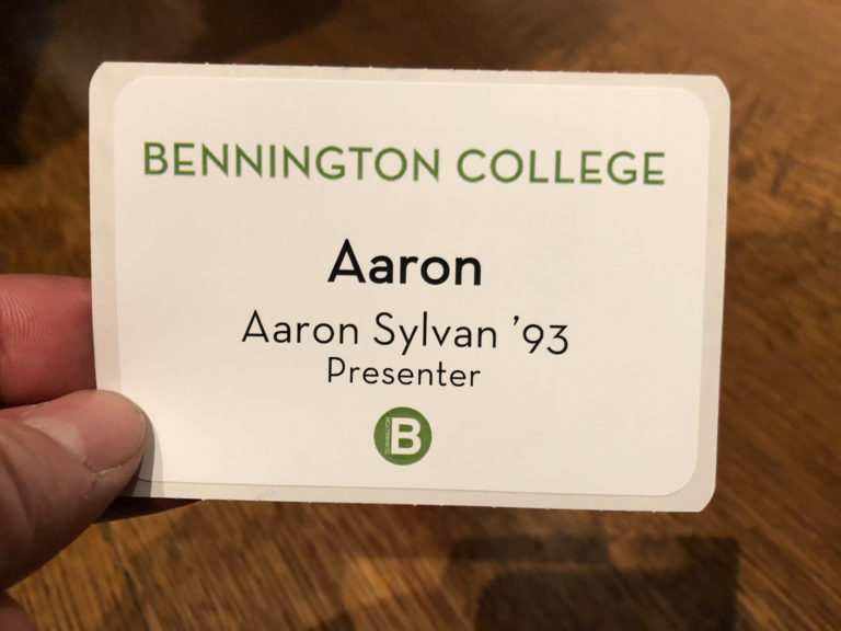 Aaron Sylvan, Bennington College Class of 1993