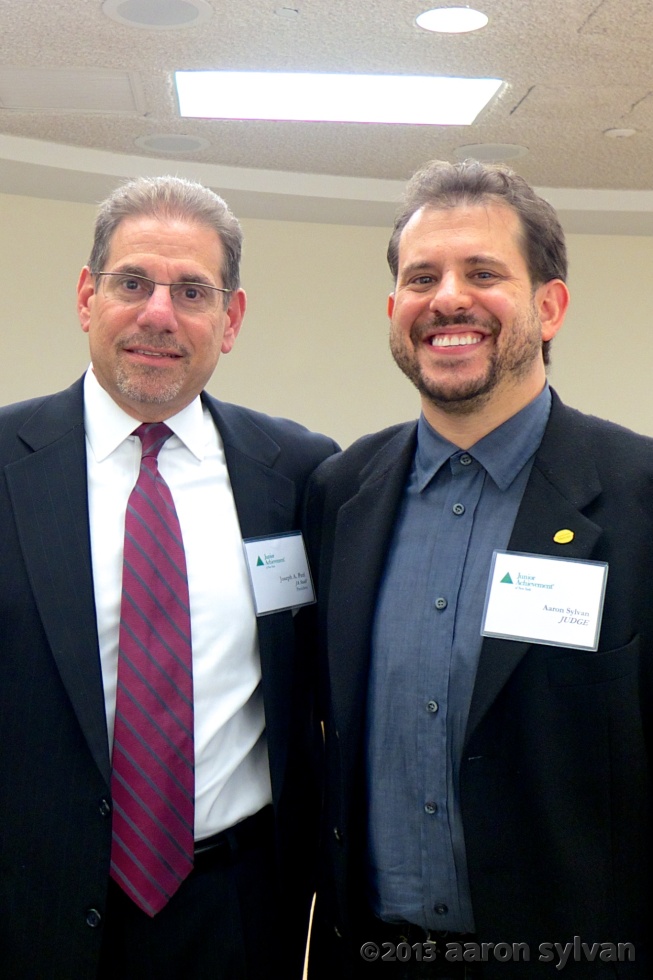 Aaron Sylvan with Joseph Peri, President of Junior Achievement NY