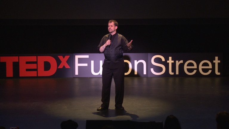 AaronSylvan on TEDxFultonStreet stage