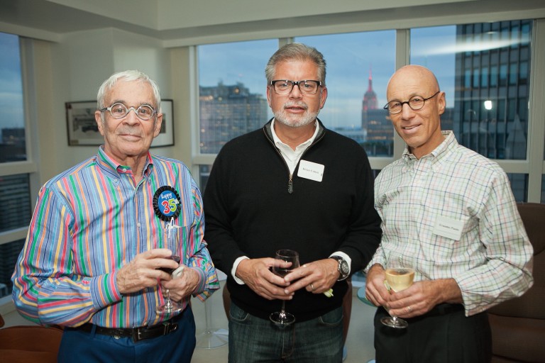Gideon Gartner, Brian S. Cohen (Chairman of NY Angels), Erasmo Paolo - at Gideon's Book Release
