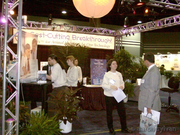 One Technology 2001 International Poultry Expo — booth with people