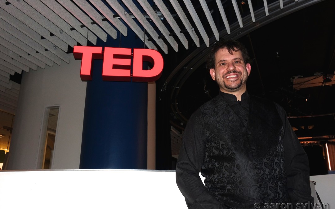 Aaron Sylvan at TED@250, inside TED Conference Headquarters