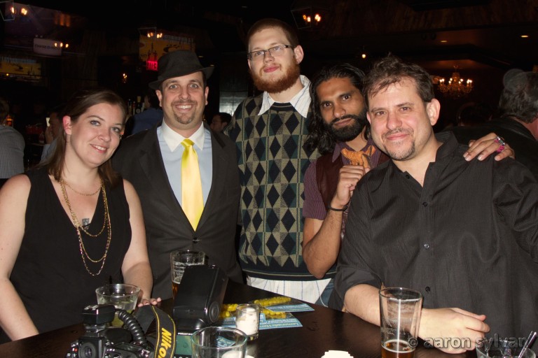 Aaron Sylvan with guests at Lemonade Heroes Happy Hour 2013