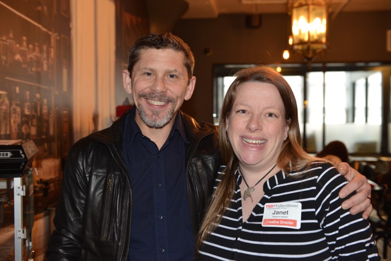 Janet Esquirol (Creative Director) and Jason Moore (Video Producer) at TEDxFultonStreetLive 2015