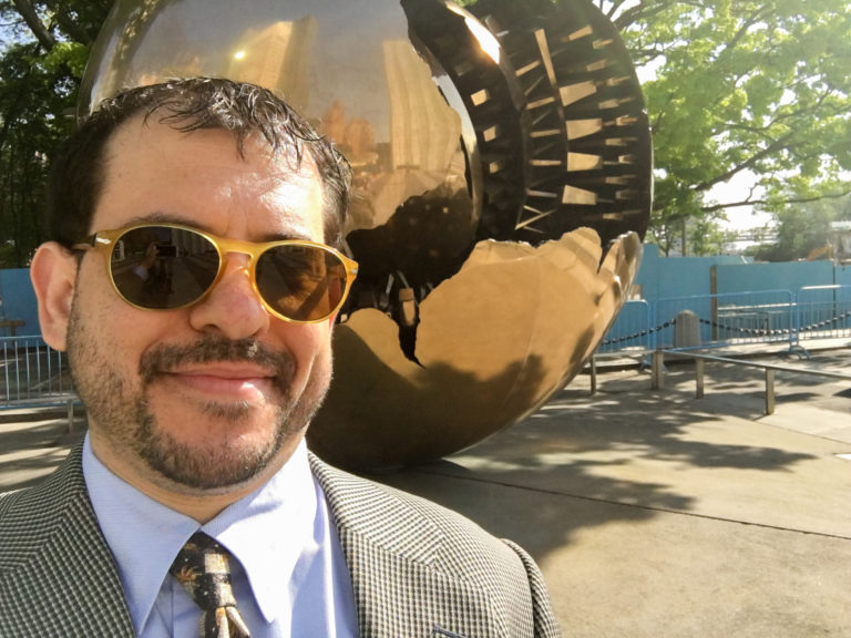 Aaron Sylvan on the grounds of the United Nations 2016-06-01
