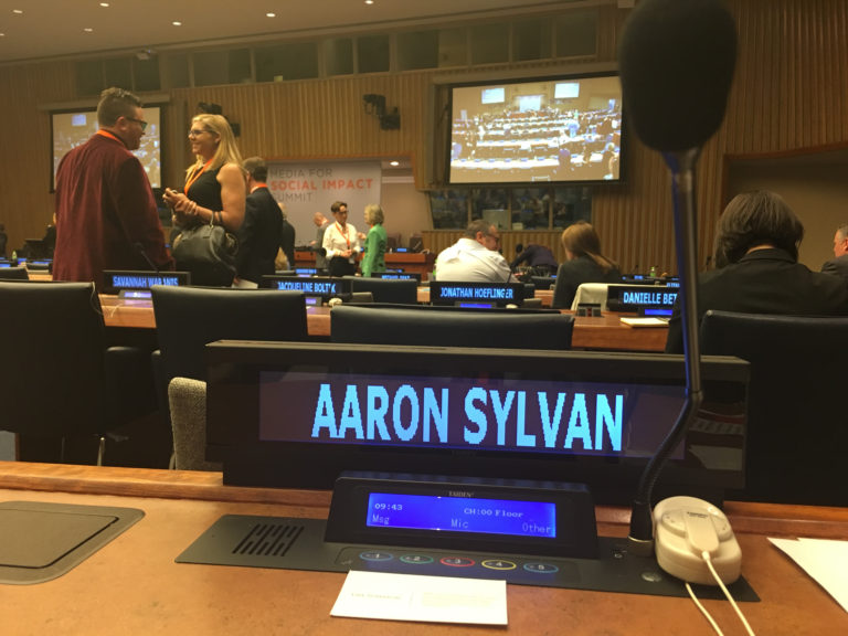 Aaron Sylvan's seat at Media for Social Impact #MFSI2016