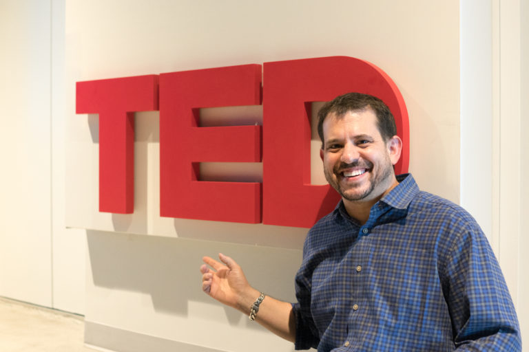 Aaron Sylvan visiting the new TED Conferences HQ in NYC