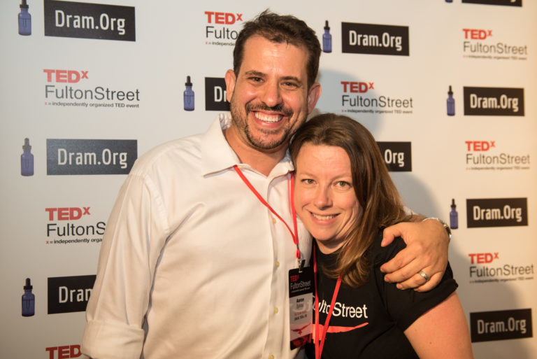Aaron Sylvan, Janet Esquirol Sylvan (TEDxFultonStreet photo by Eriq Ortiz)