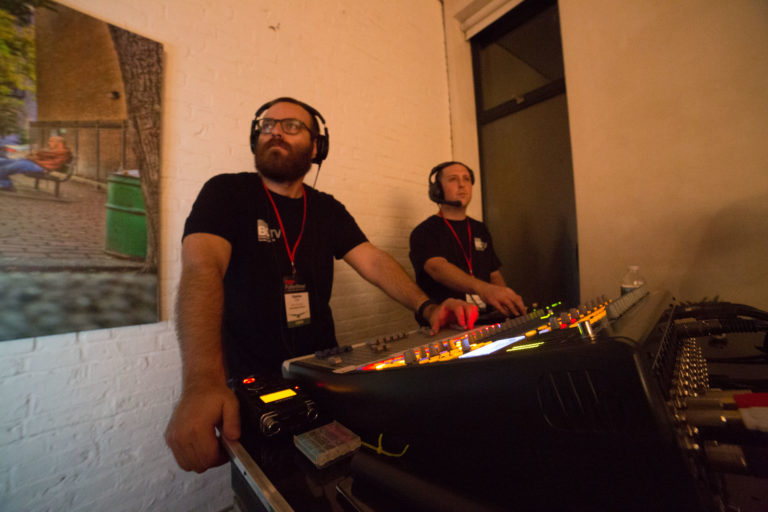 Audio and Lighting Engineers (TEDxFultonStreet photo by Olika Campbell) 2016-09-21