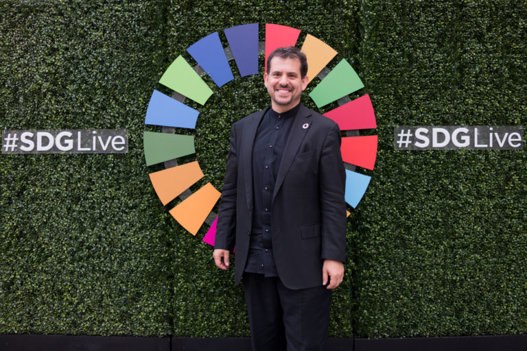 Aaron Sylvan at United Nations for #SDGLive (discussion about Sustainable Development Goals)