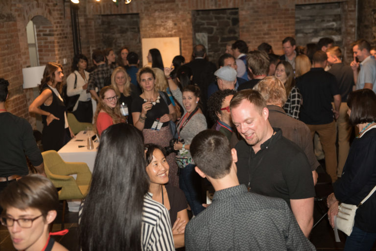 Afterparty with Andre Mohr, Cinthya Mohr, and guests (TEDxFultonStreet photo by Eriq Ortiz) 2016-09-21 image #048