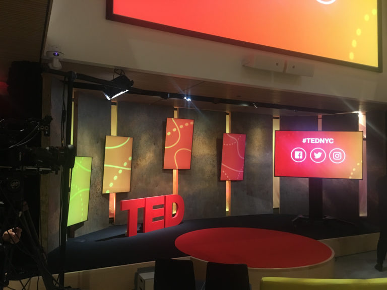 TEDNYC Stage (iPhone pic by Aaron Sylvan) taken 2017-10-17