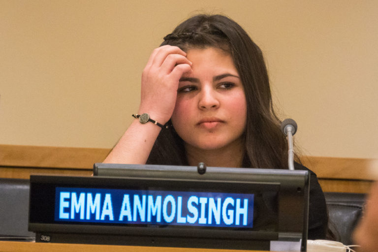 Emma Anmolsingh at Power of Collaboration at UN (photo by Aaron Sylvan) taken 2018-03-05