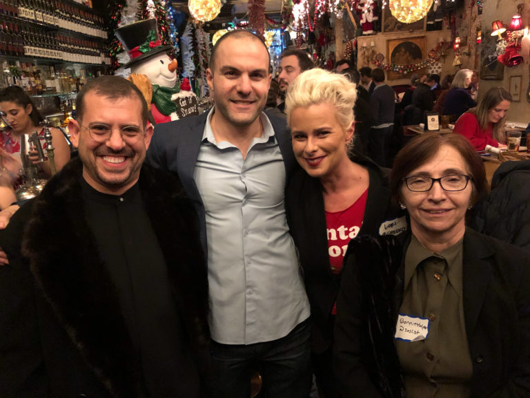 Aaron Sylvan, Andrew Cohen, Lori Cheek, and Bonnie Halper - at Founders Roundtable Holiday Party