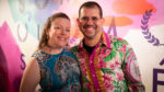 Janet and Aaron at AIGA Summer Soirée (photo by Aaron Sylvan) taken 2019-06-20 image#003