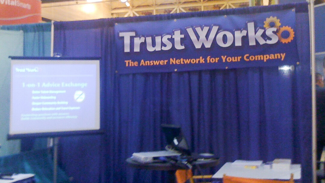 TrustWorks booth at SHRM Conference